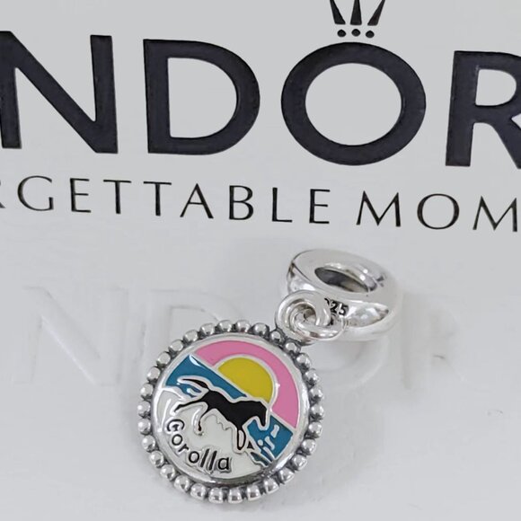 Pandora Corolla NC Charm Wild Horses Wide Open Beaches Travel Pendant  S925 ALE - Picture 1 of 10